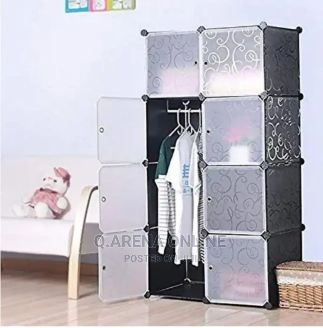 2 Colomn Portable Plastic Wardrobe