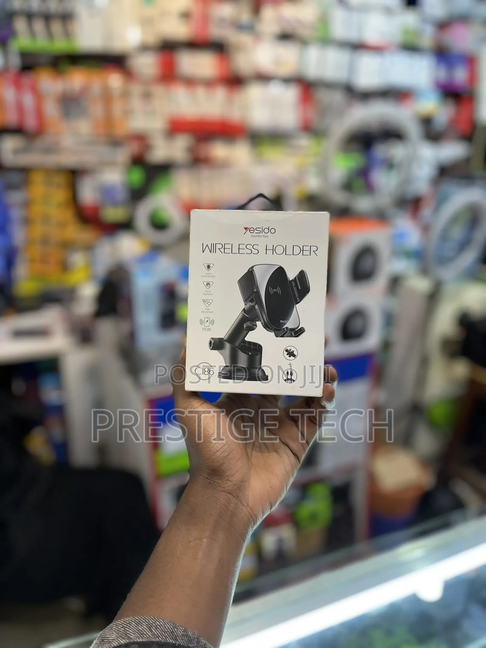 Yesido Car Phone Holder With Wireless Charging