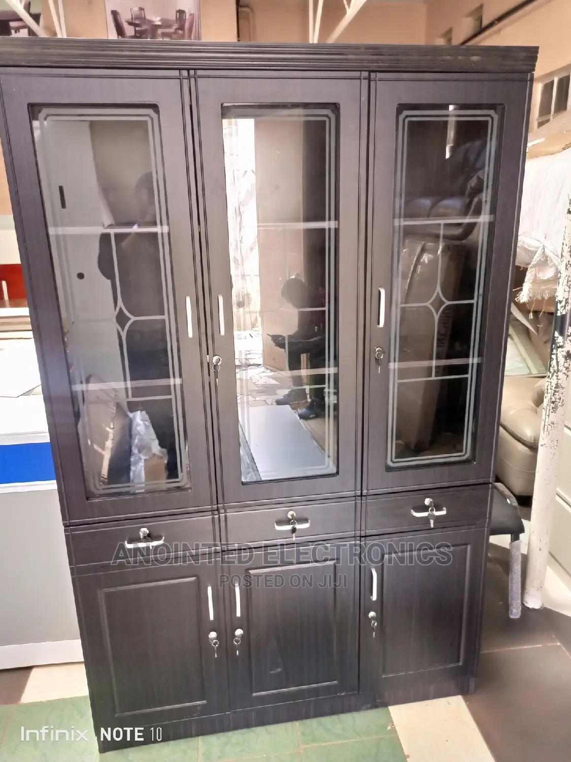 Black Cupboard Three Doors