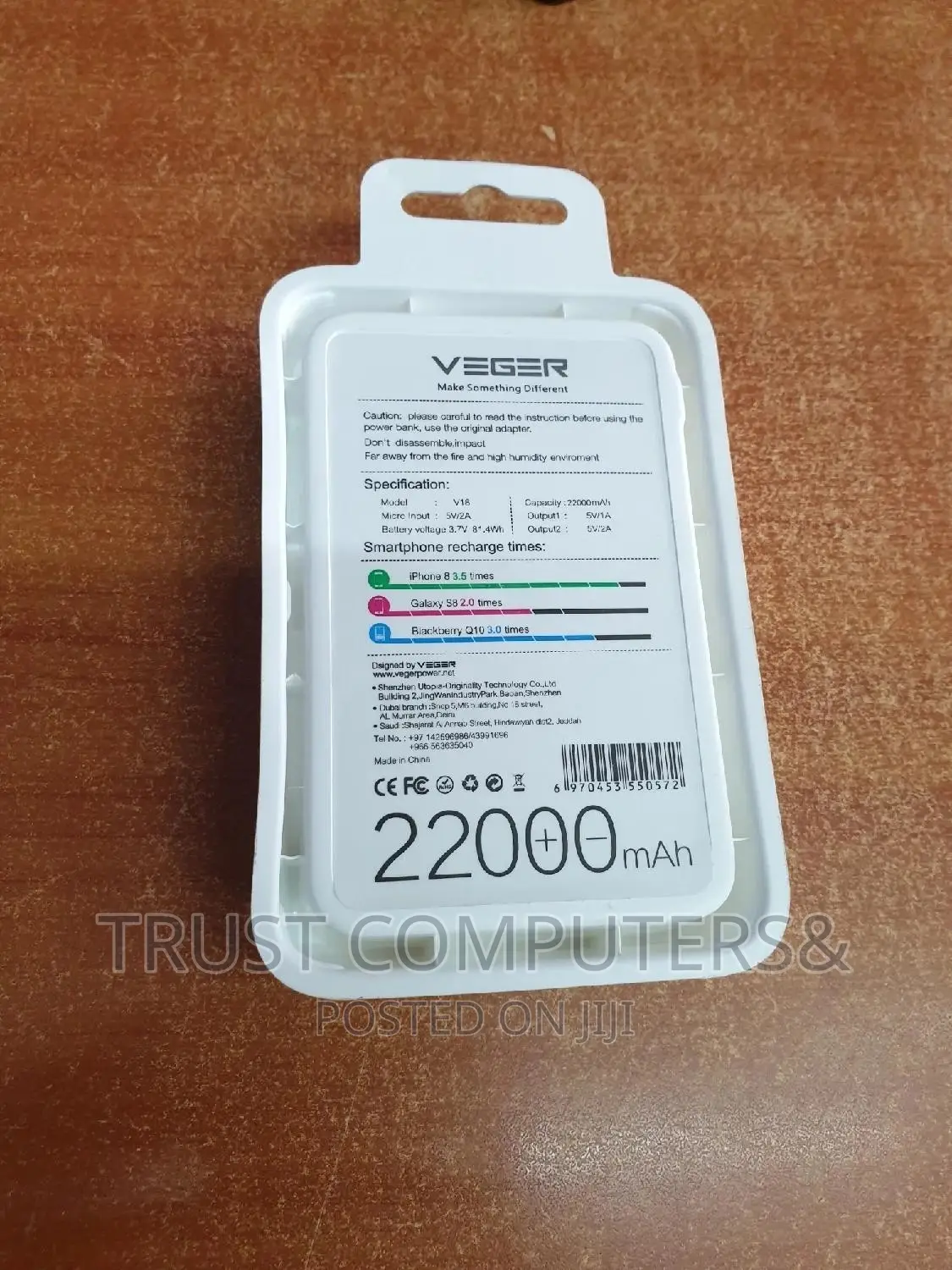 Original Veger Power Bank 22000mah