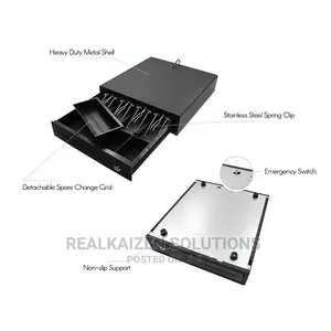 Heavy Duty 4 Grid POS Cash Register Drawer With Key RJ11