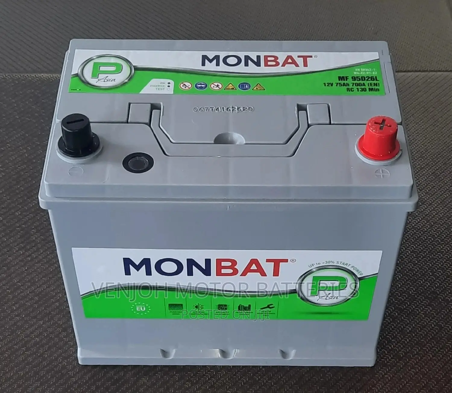 N70Z / 75 AH Made in Europe Car Battery