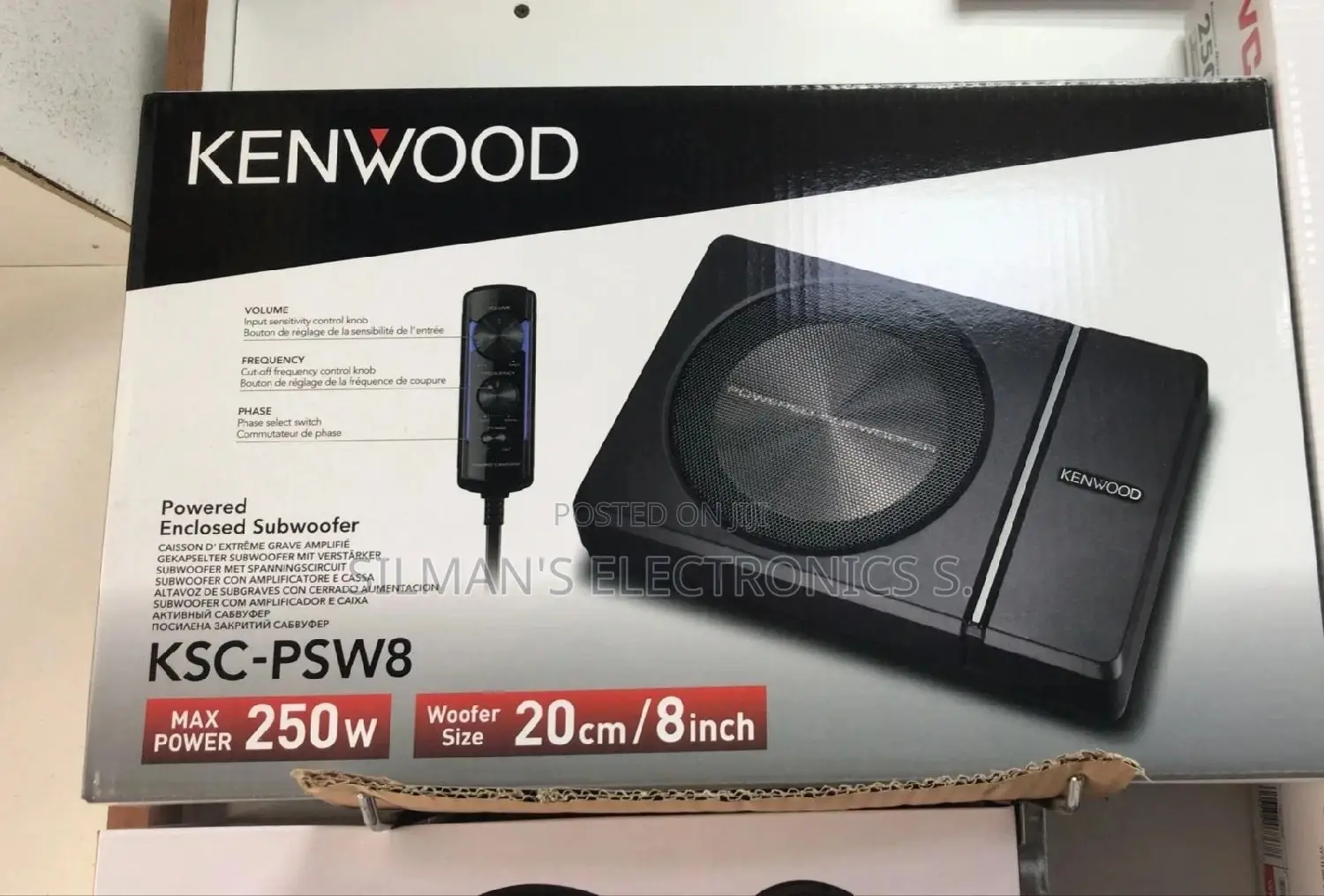 Kenwood Ksc-Psw8 Enclosed Subwoofer