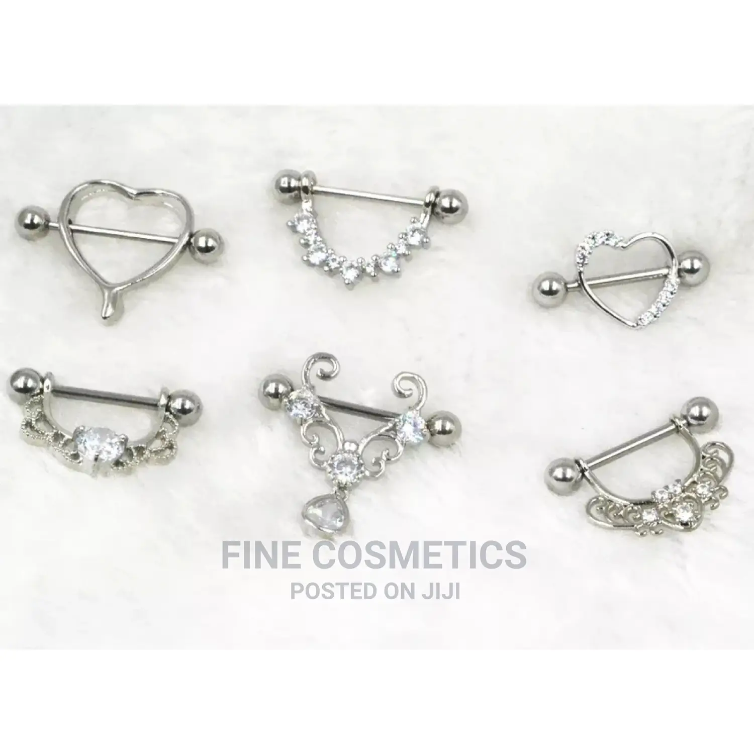 1pair Nipple Rings Titanium Nipple Piercings Barbell 14G