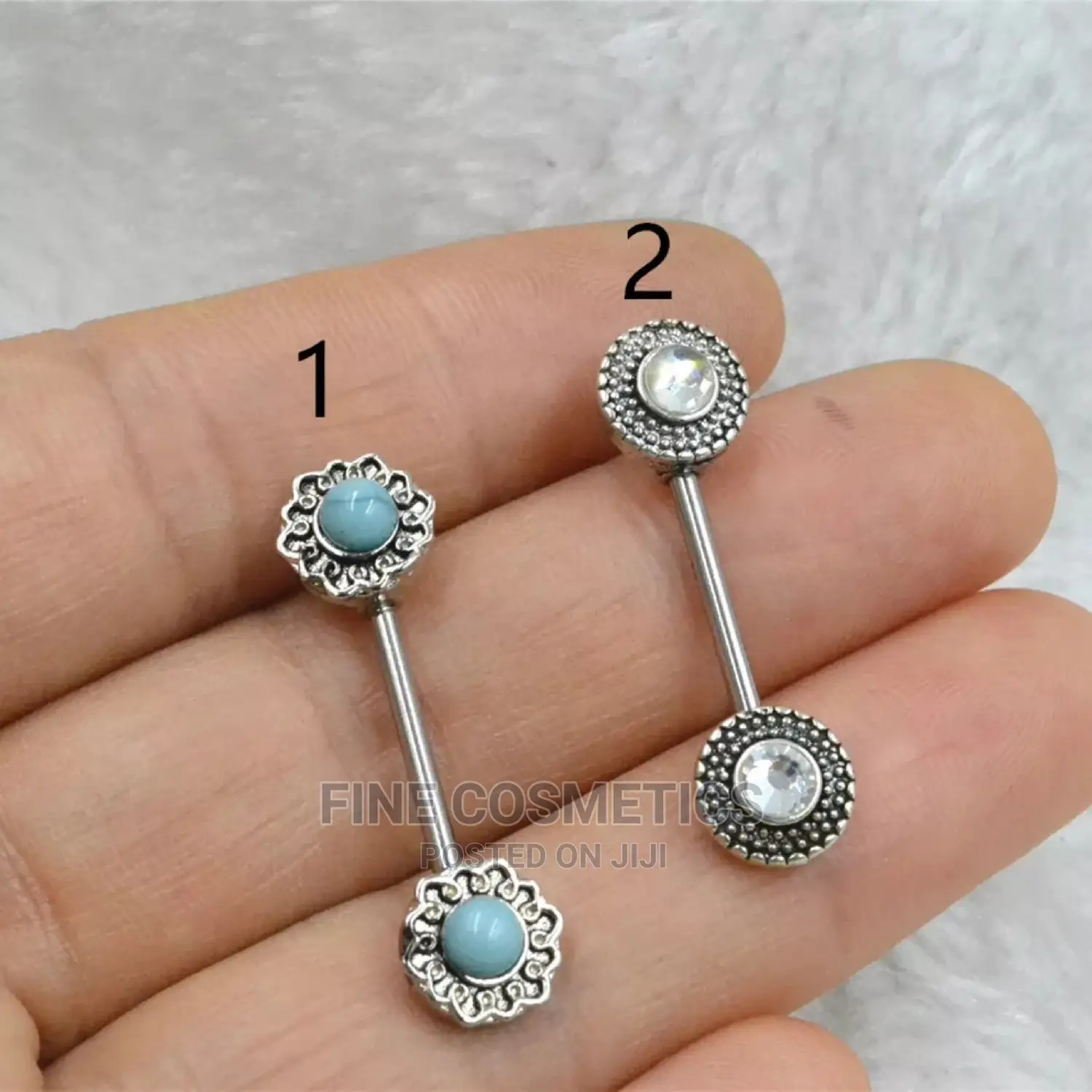 1pair Nipple Ring - Surgical Steel Nipple Barbell 14g