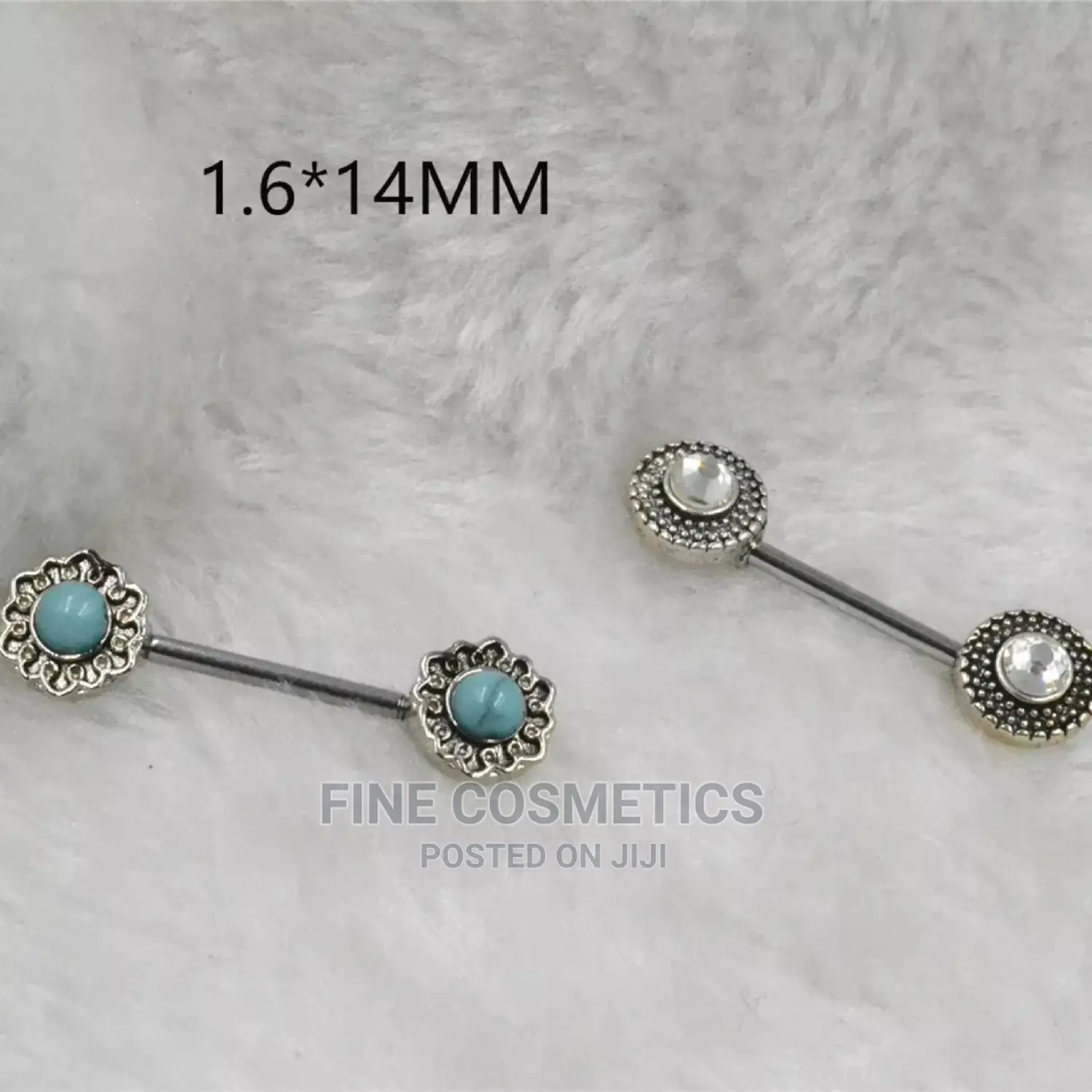 1pair Nipple Ring - Surgical Steel Nipple Barbell 14g