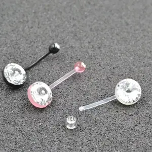 Bellybutton Ring Bio Flex Pregnancy Navel Plastic Belly Ring