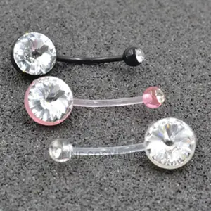Bellybutton Ring Bio Flex Pregnancy Navel Plastic Belly Ring