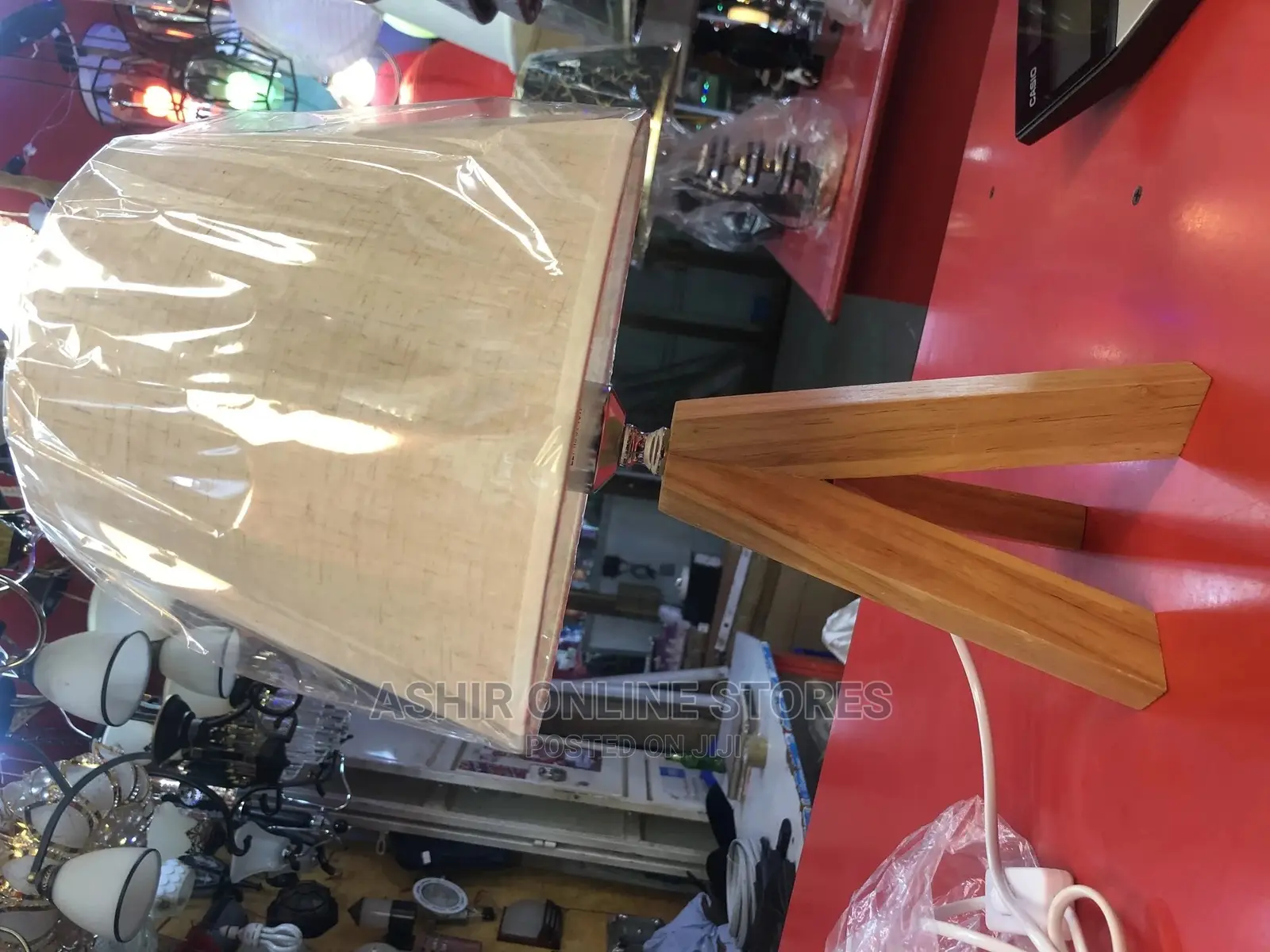 Wooden Bedside Lamp