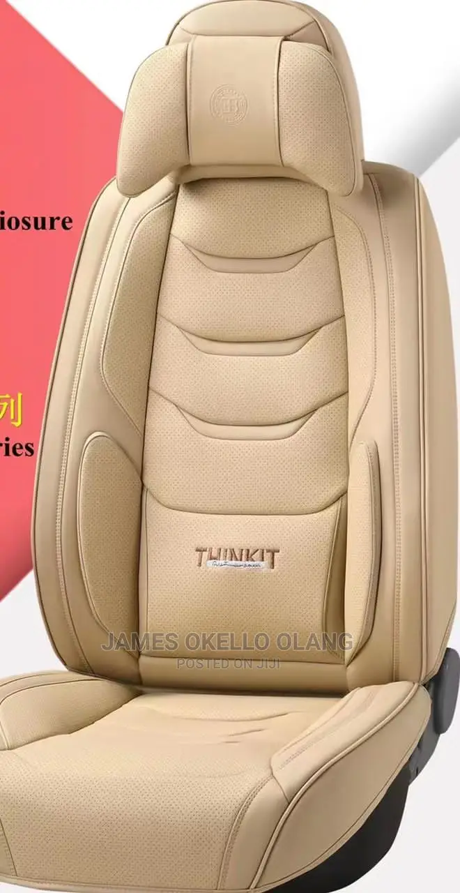 Cream and Coffee Brown Car Seat Covers