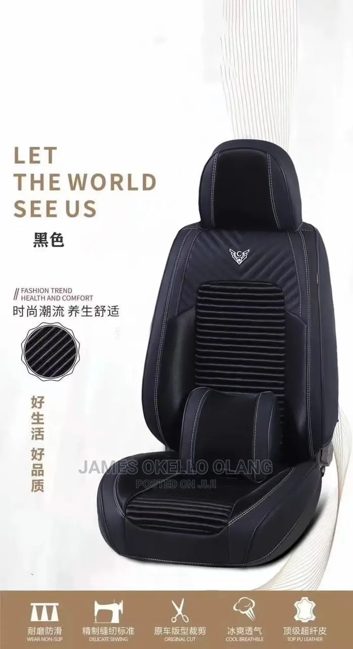 Plain BLACK Hawk Car Seat Covers for 5 Seater Cars