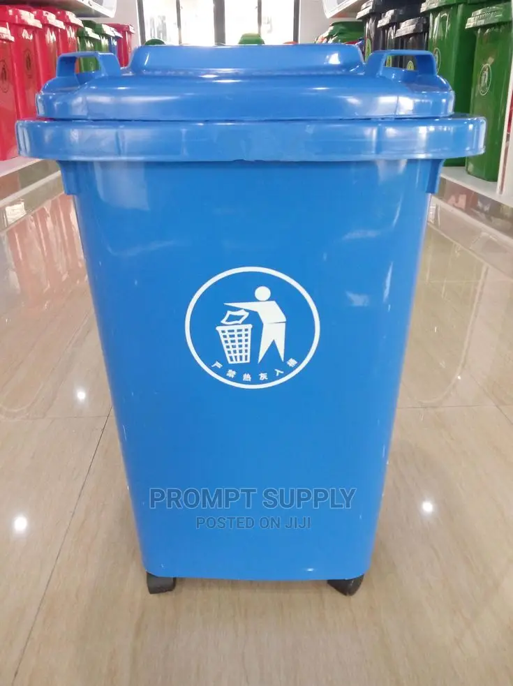 Outdoor 50L Plastic Waste Plastic Waste Bin With Wheels