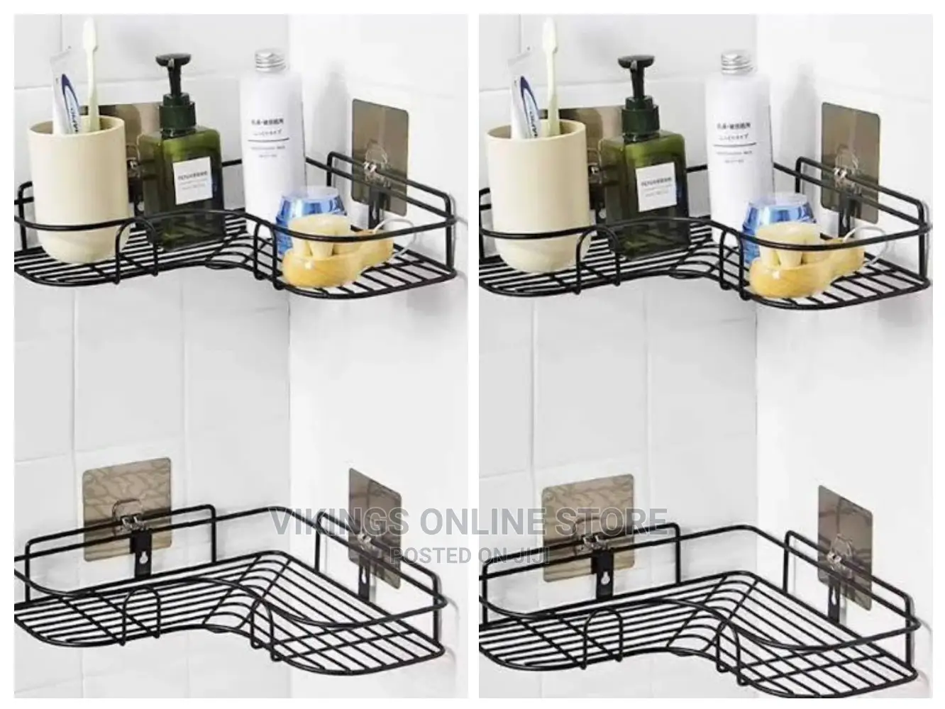 Kitchen Bathroom Corner Shelf Wall Mount Storage Rack