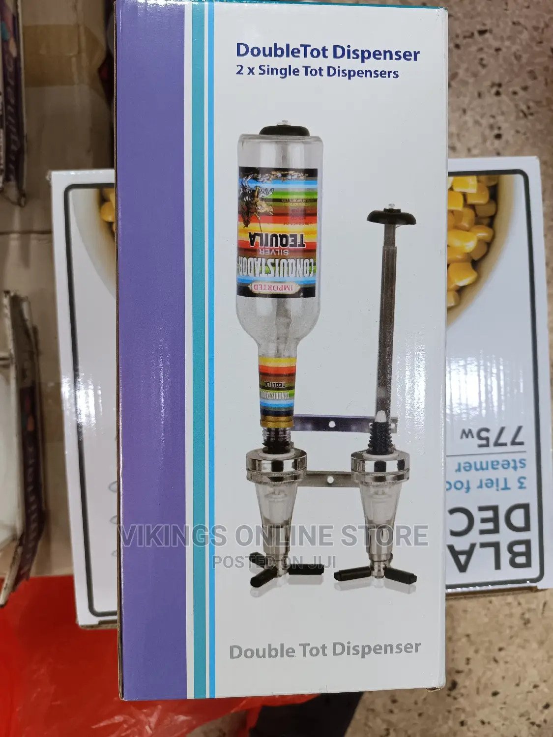 Double Tot Butler 2 Times Single Tot Dispenser.