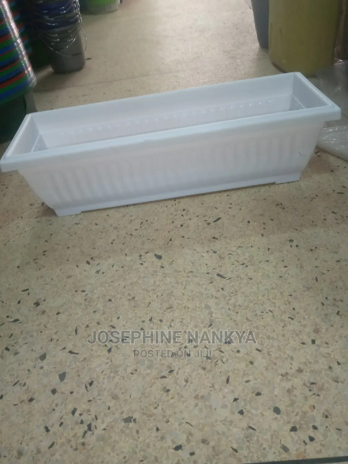 Triangular Flowerpot , White