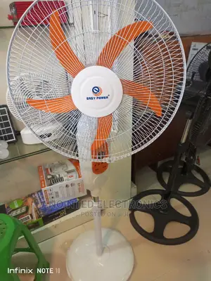 Rechargeable Stand Fan With a Panel