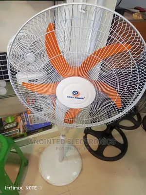 Rechargeable Stand Fan With a Panel