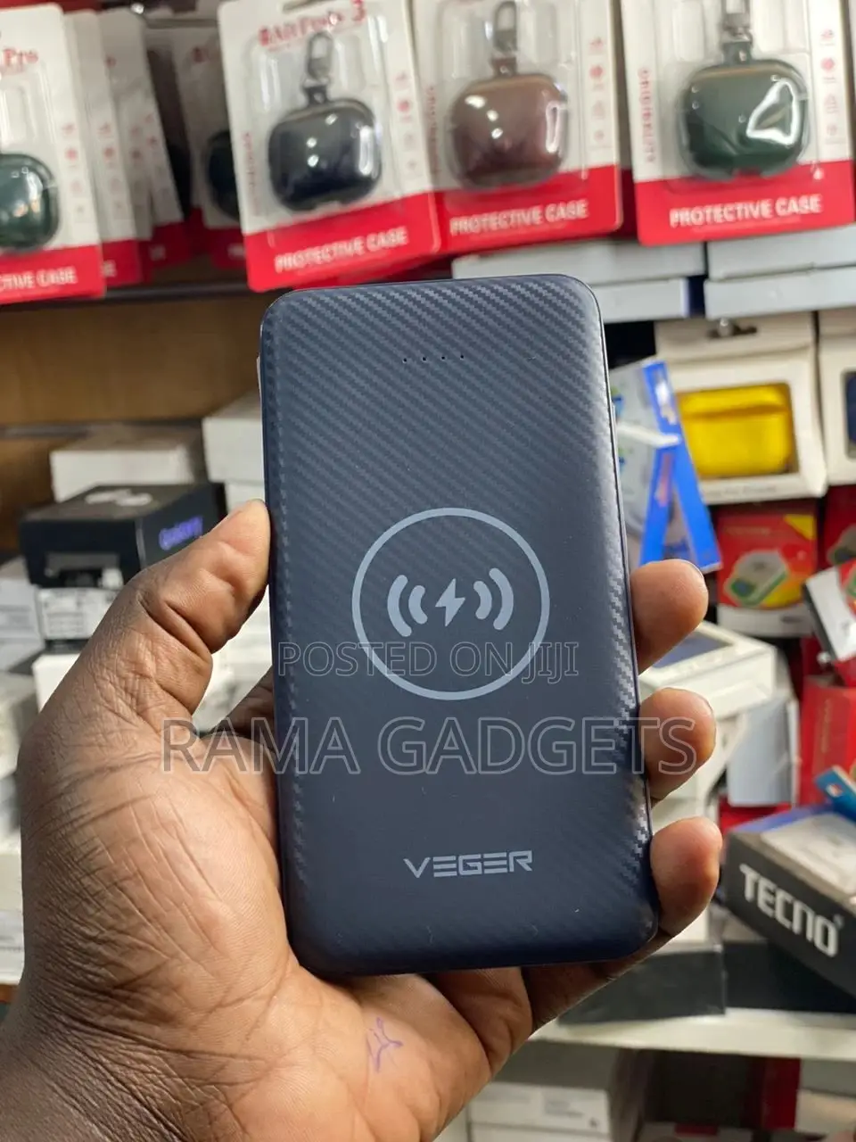 VEGER Wireless Charger Power Bank 20000mah Black