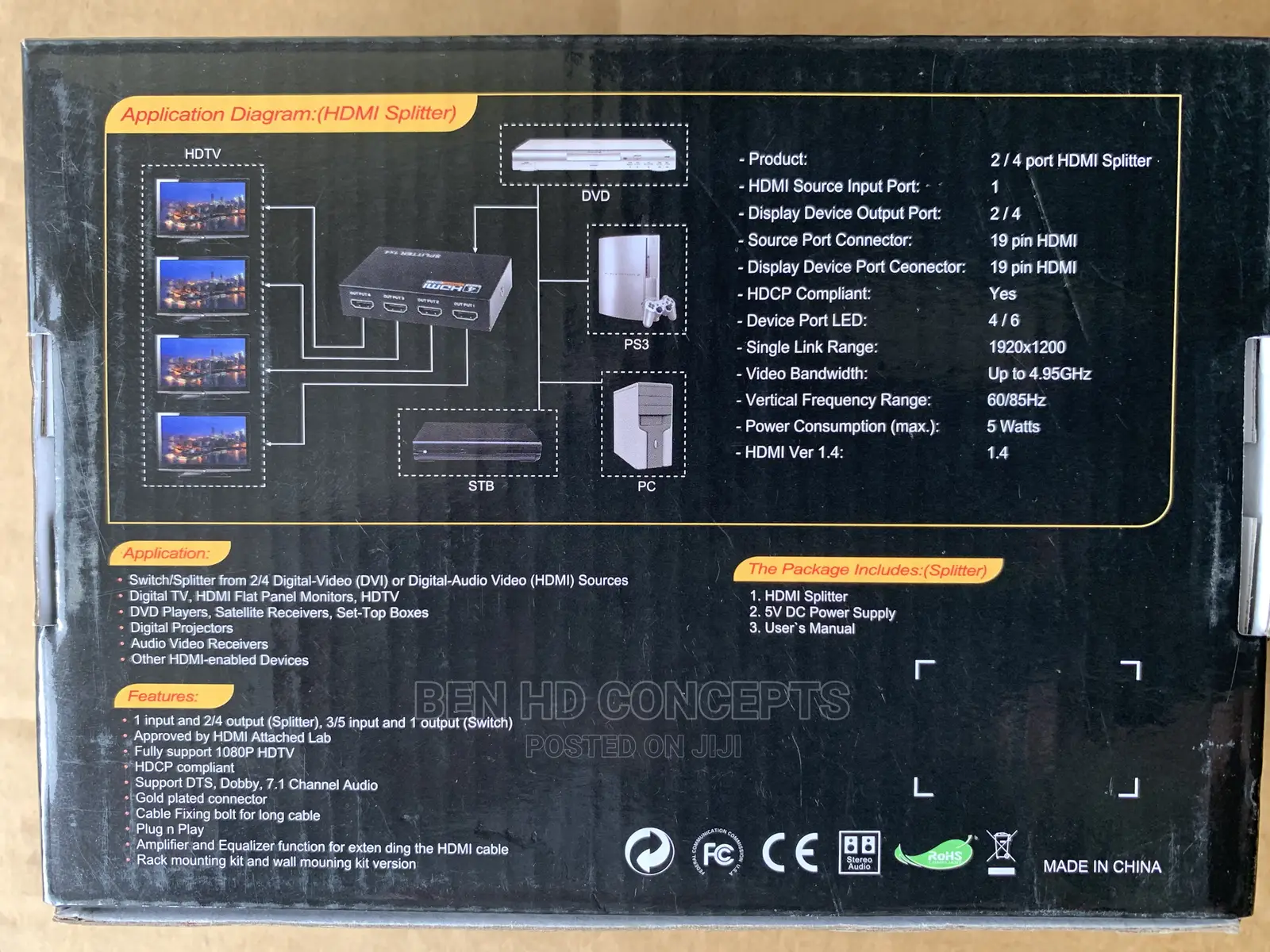 HDMI SPLITTER 4 Way