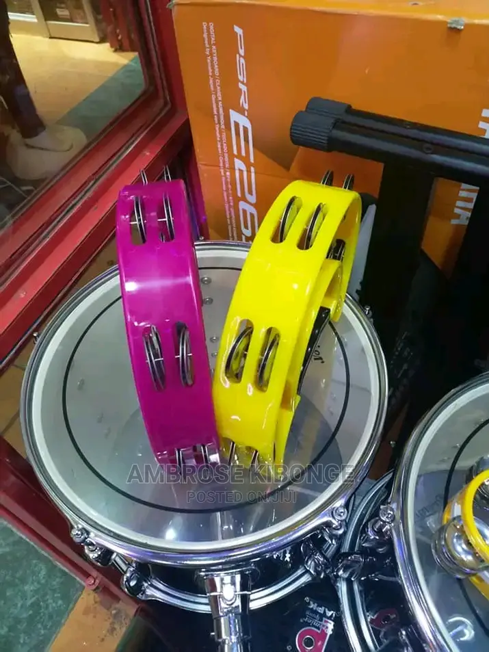 Half Moon Metal Jingles Handheld Tambourines - Double Row.