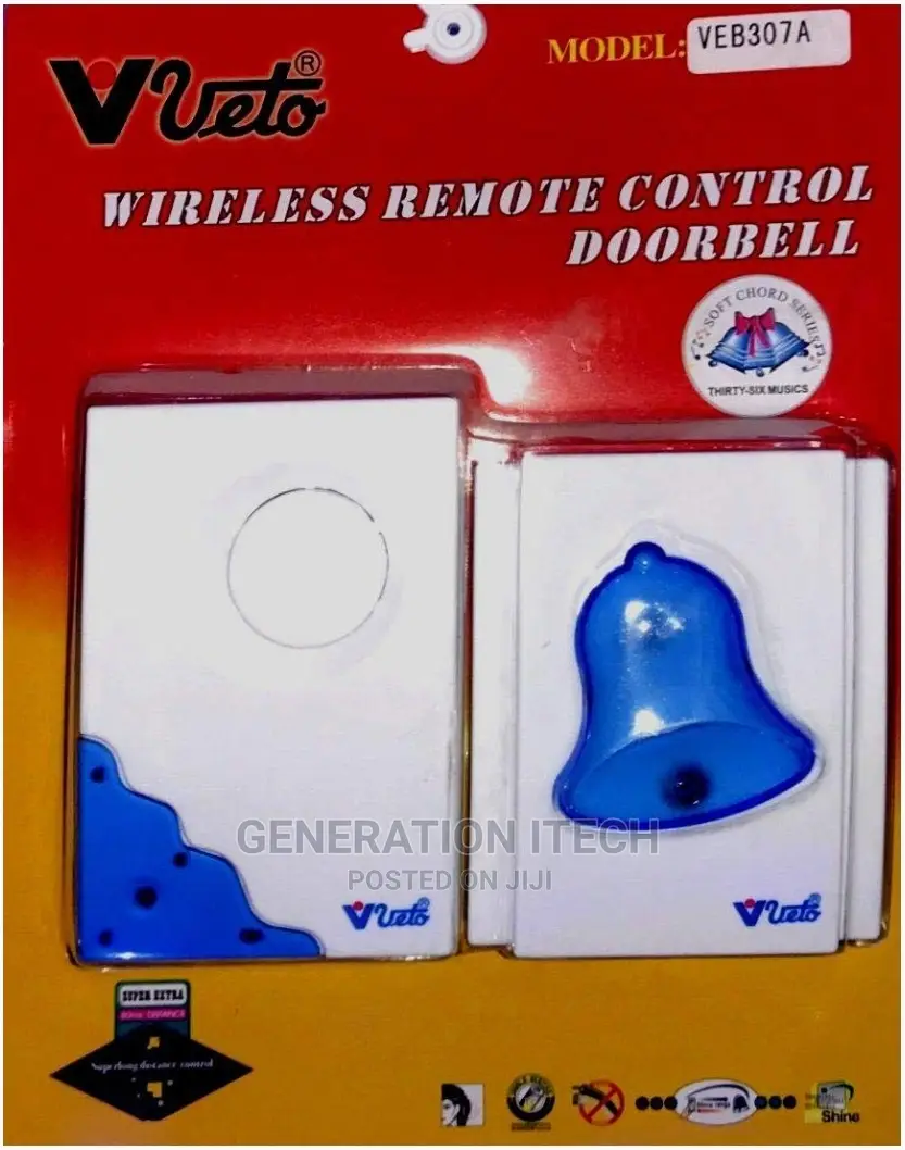 Wireless Remote Control Door Calling Bell- Veto
