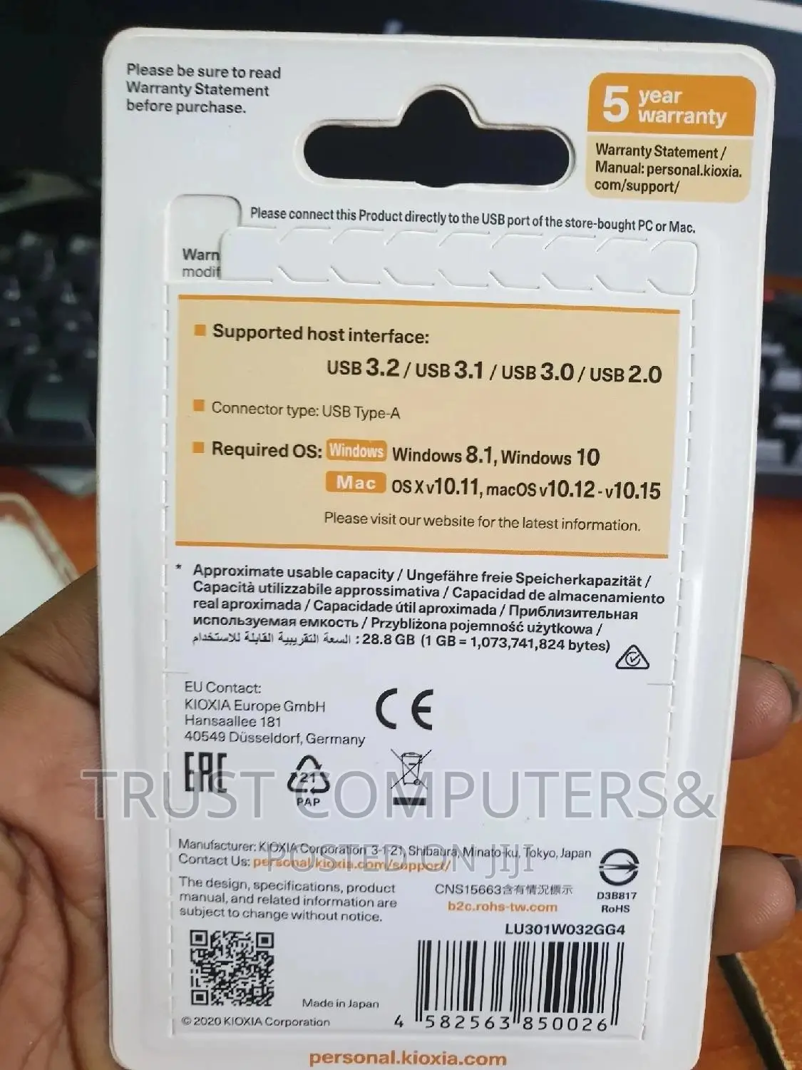 32gb Flash KIOXIA (Toshiba) 3.0