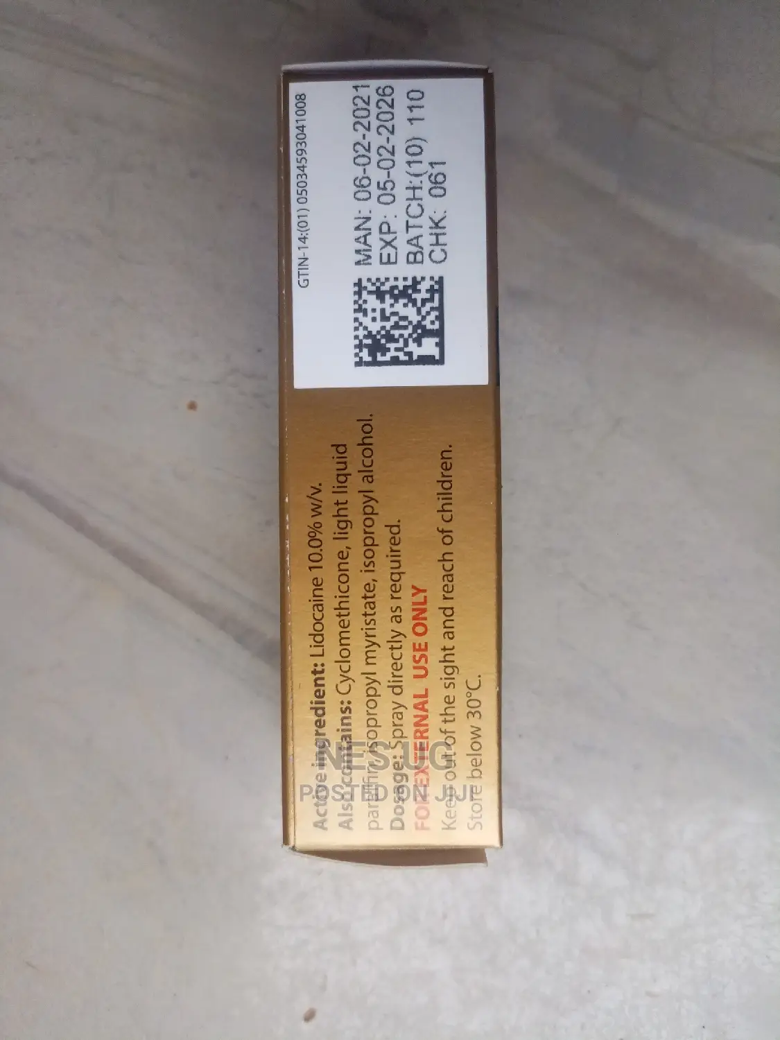 Eros Spray, Lidocaine for Reducing Male Over Sensitivity