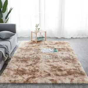 Brown Woolen Bedside/ Center Carpet Medium Size