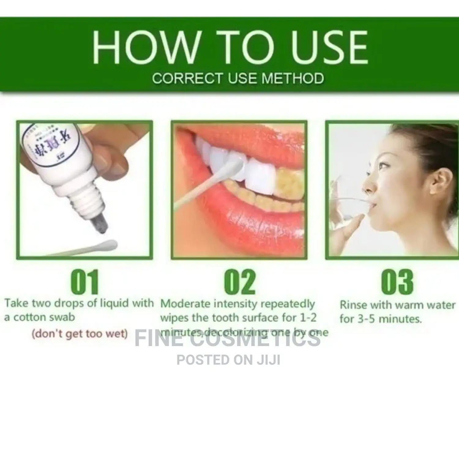 Vaseina Teeth Whitening Essence + Swabs Remove Plaque Stain