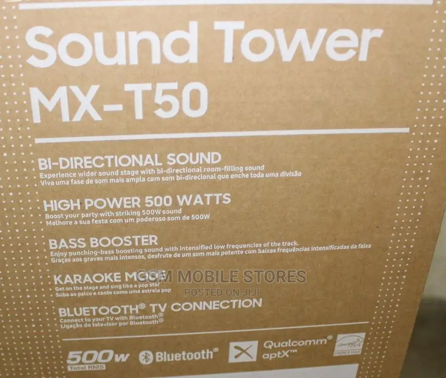 SAMSUNG Sound Tower MX-T50 - 500-Watts - Black (2022)