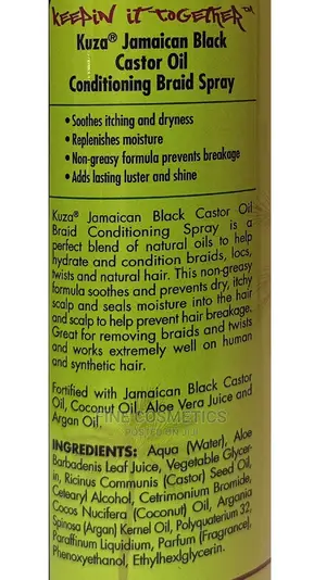 ORIGINAL Kuza Jamaican Black Castor Oil Hair Braids Spray.