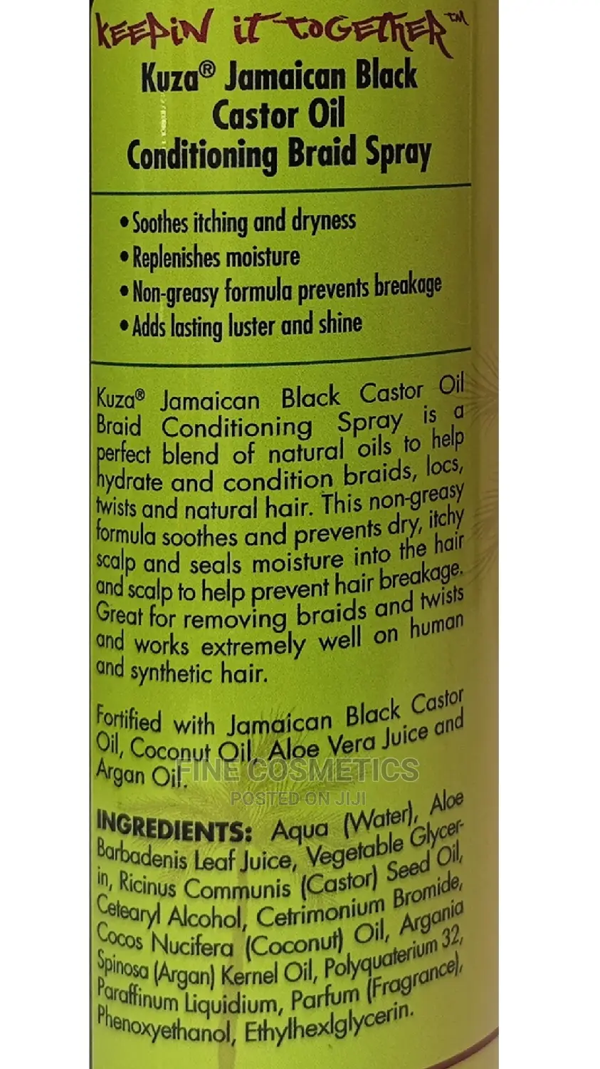 ORIGINAL Kuza Jamaican Black Castor Oil Hair Braids Spray.