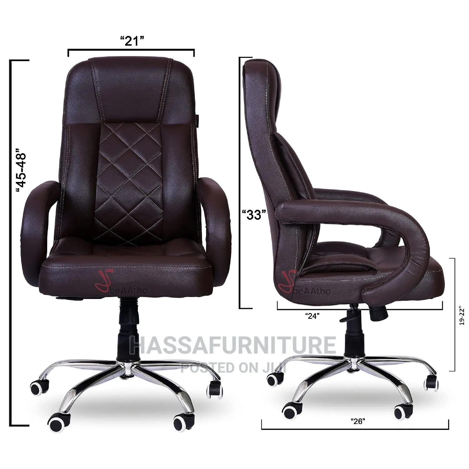 Leather Office Chair High Back