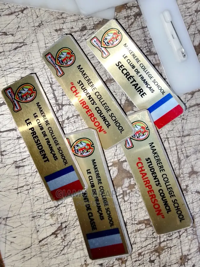 Gold and White Tags