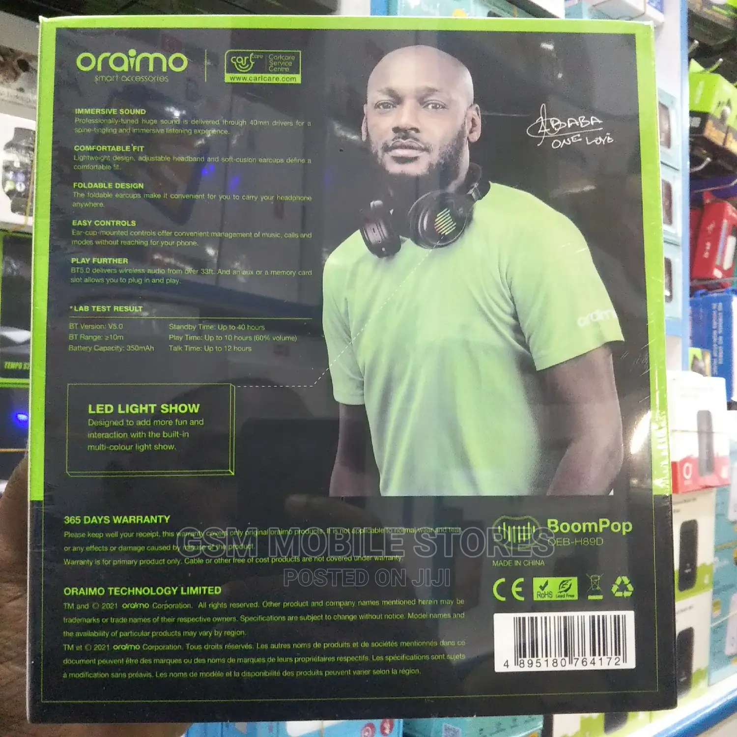 Oraimo Booming Bass Wireless Headphones