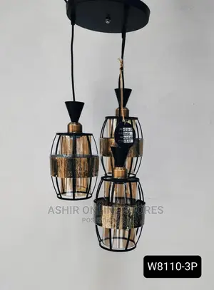 Black Gold Pendant Lamp Holder