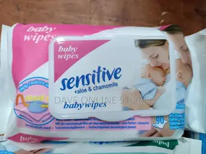 90 Pcs Sensitive Baby Wipes.