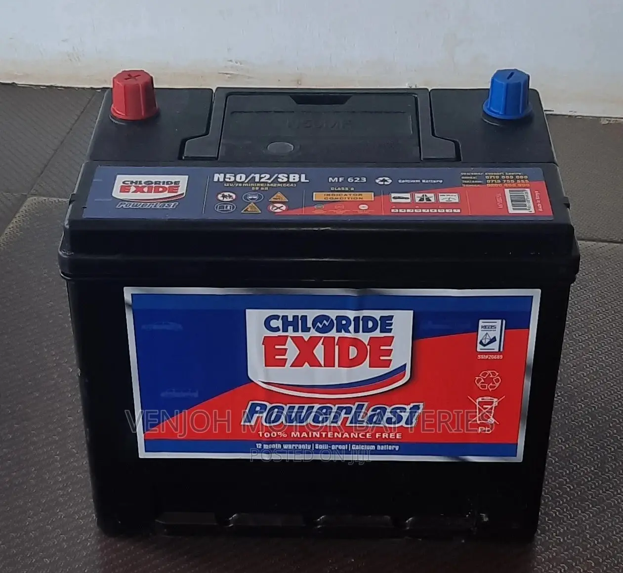 50 AH / N50 Powerlast Car Battery
