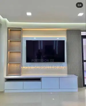 Gypsum Ceiling and Tv Unit at 