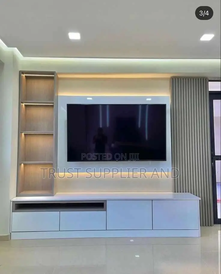 Gypsum Ceiling and Tv Unit at 