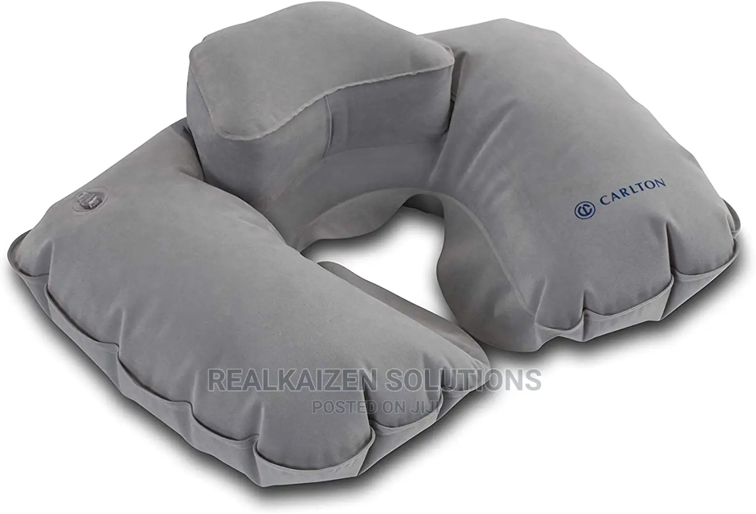 Carlton Portable Inflatable Double Layer Grey Pillow