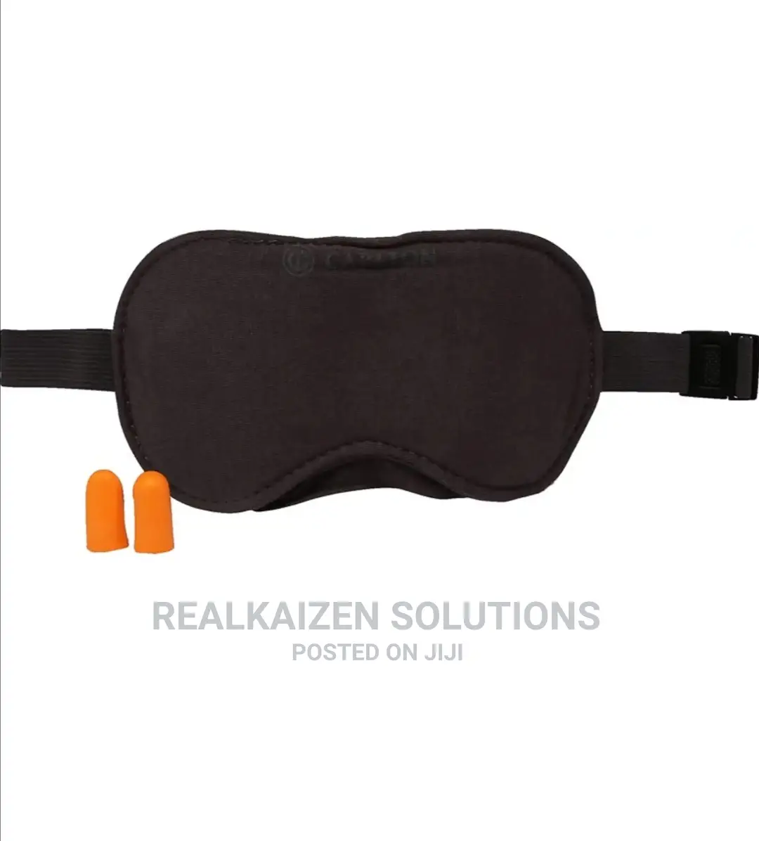CARLTON Grey Eye Mask With Adjustable Straps And Ear Plugs