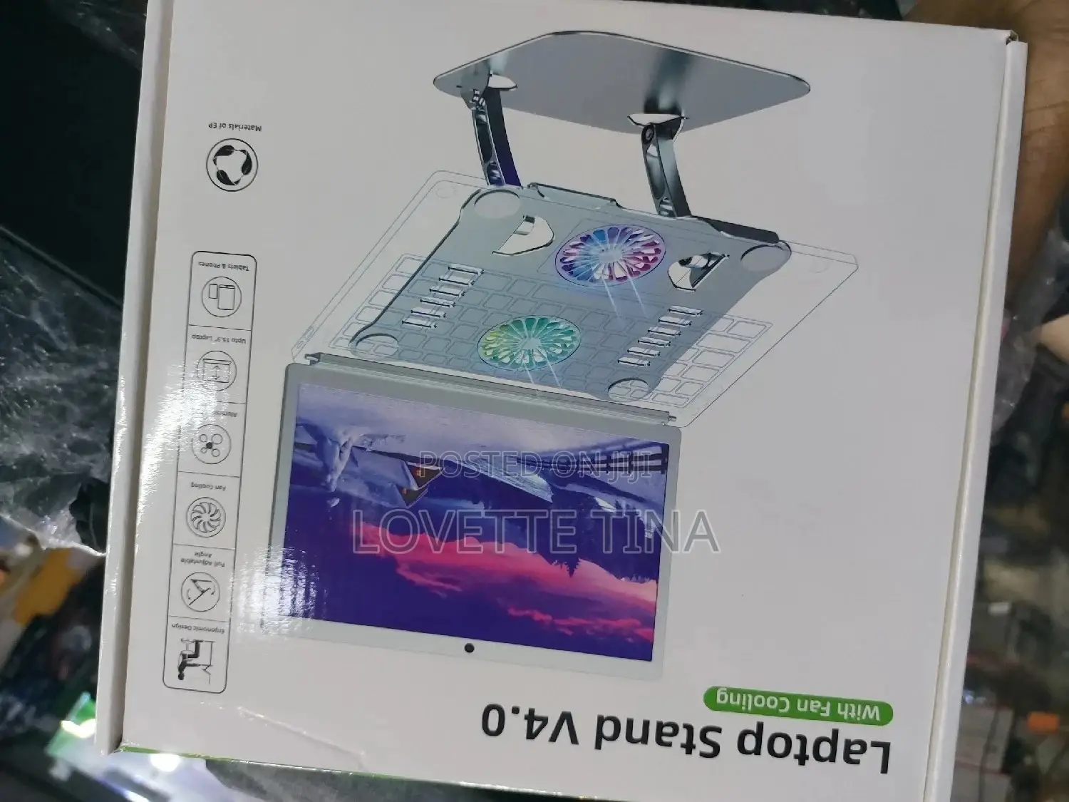 Stand With Fan for Laptops