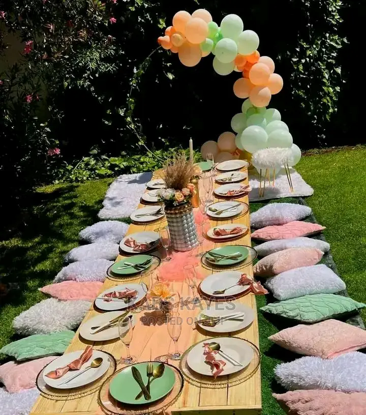 Picnic Setup With a Photobooth