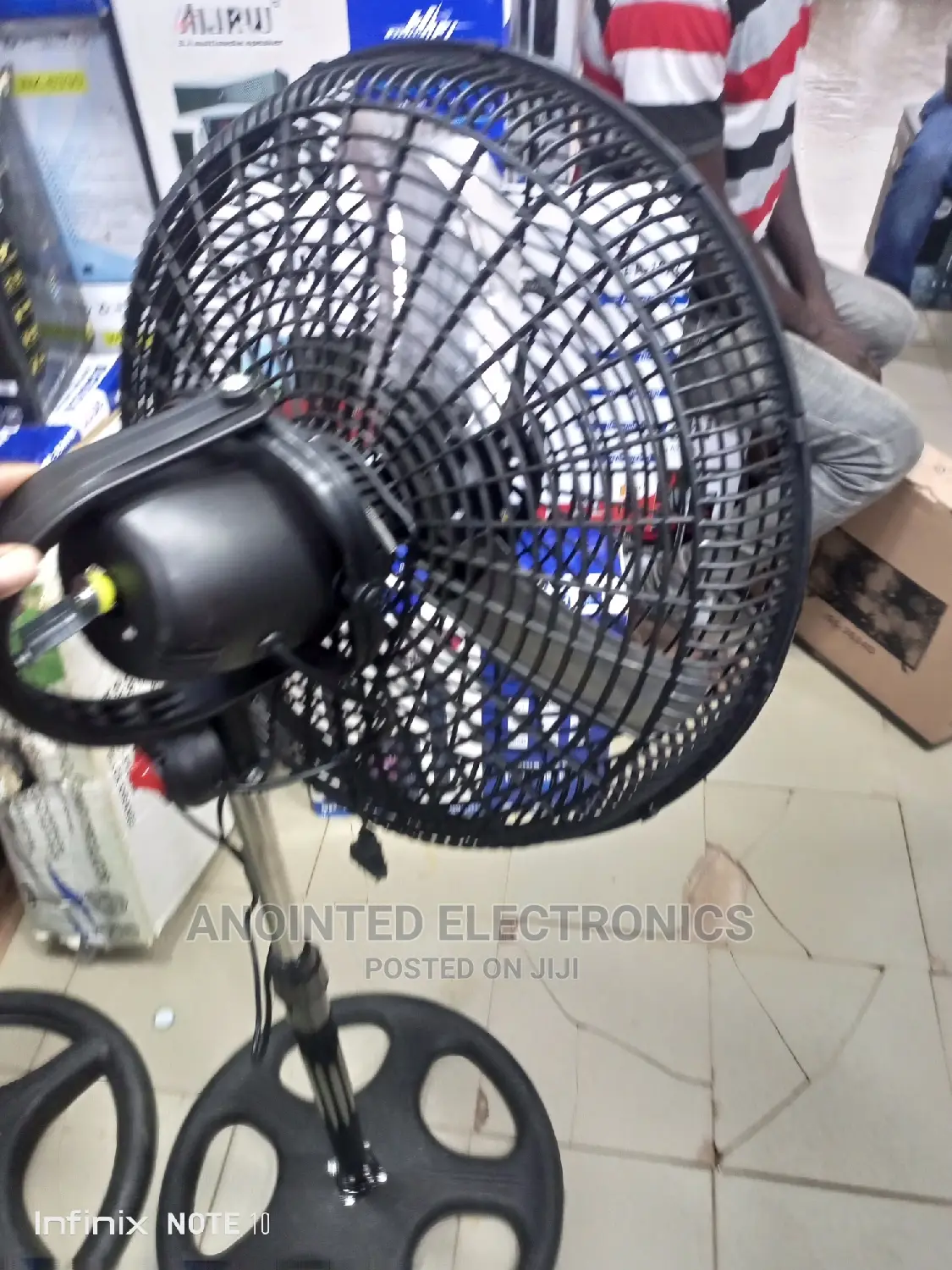 Spj Stand Fan Black