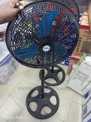Spj Stand Fan Black