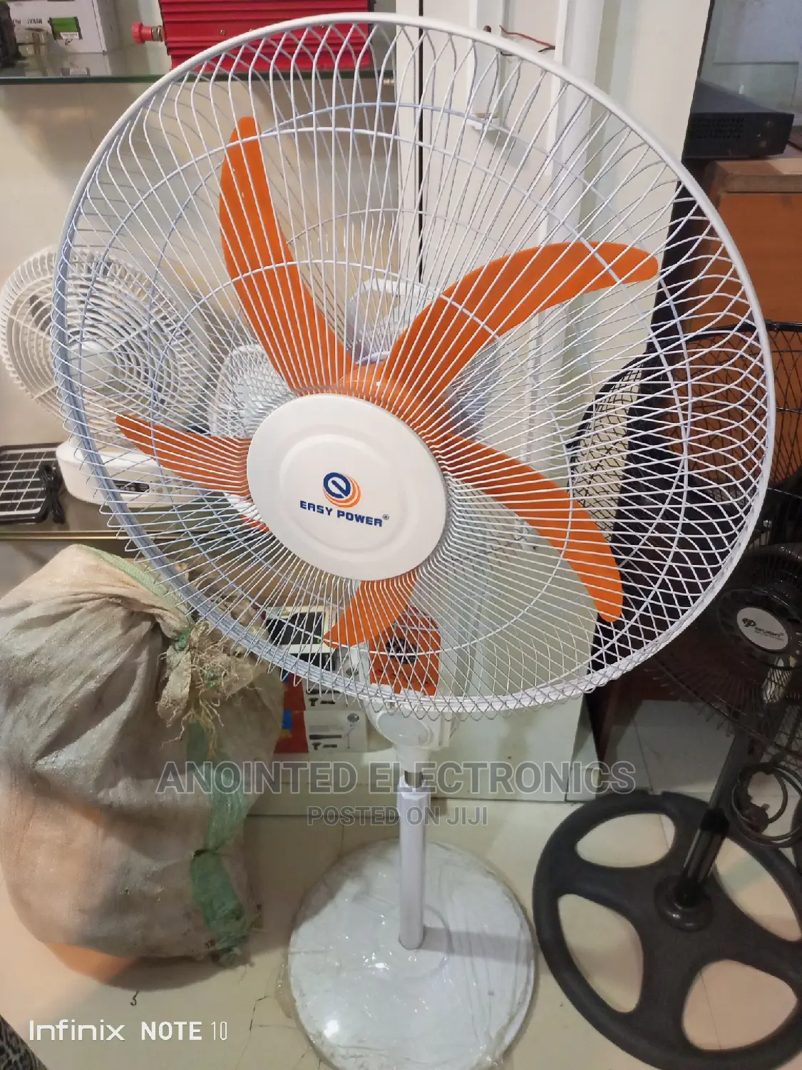 Rechargeable Stand Fan With a Solar Panel