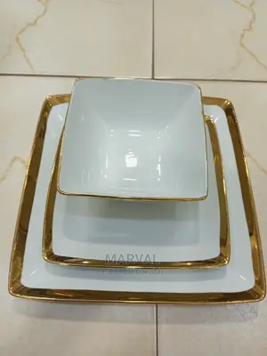 Square Golden Dinner Set (18pc)
