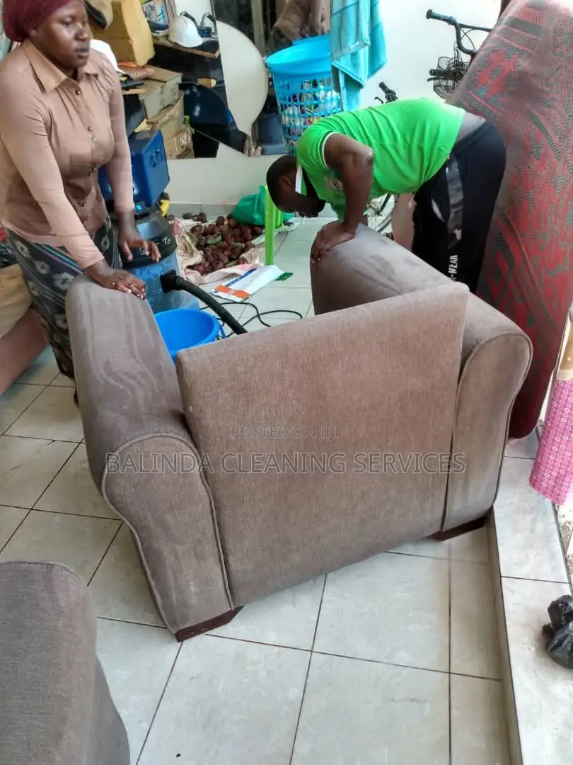 One Seater Sofa Cleaning in Progress