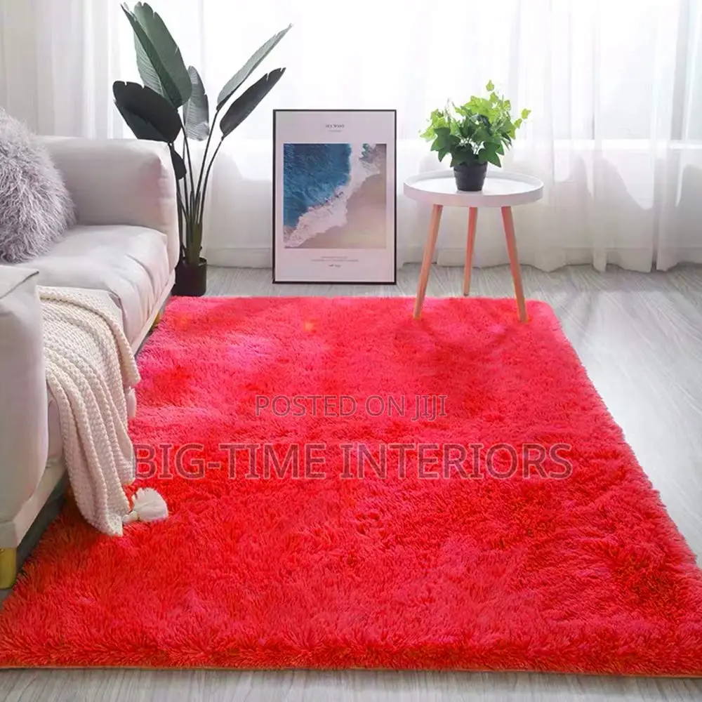 Woolen Center Carpet Medium Size-Red